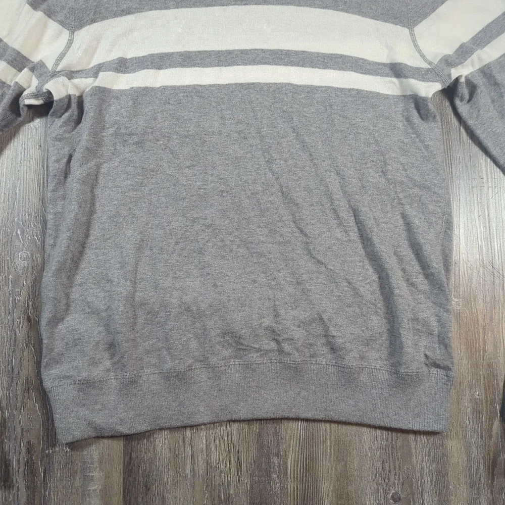 FootJoy x Todd Snyder Sweater Men's Small Grey White Striped Cashmere Blend